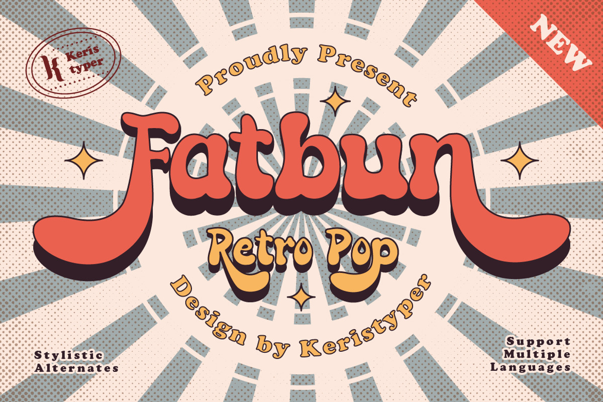 Fatbun, a Font by kerismaker (Photo 1 of 12)