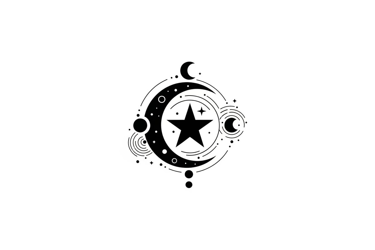Moon Star Sun Silhouette Bundle, a Graphic by Designer_Momina (Photo 8 of 10)