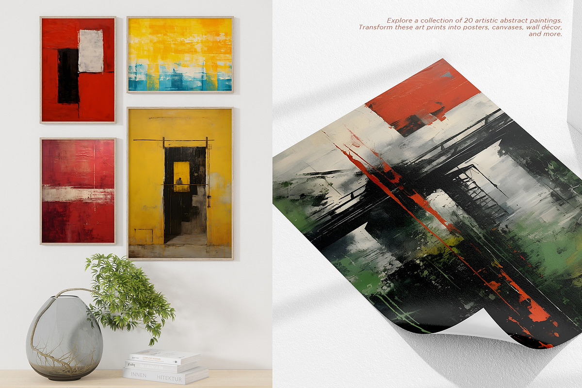 Vibrant Abstract Painting Art Print, a Wallpaper Graphic by Vibrand Studio (Photo 4 of 12)