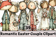 Romantic Easter Couple Clipart, an Illustration by Design Market (Thumbnail 1 of 5)
