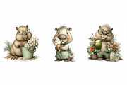 Summer Funny Capybara Clipart, an Illustration by Daily.Designs (Thumbnail 5 of 8)