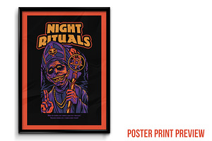 Night Rituals Halloween Illustration