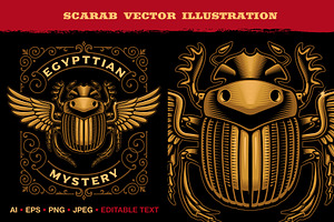 An Egyptian Scarab Vector