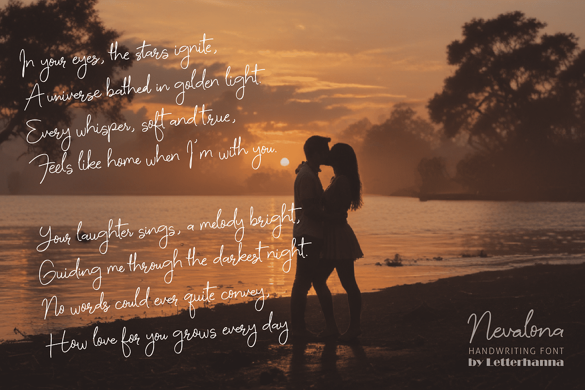 Nevalona Font, a Handwritten Font by Letterhanna Studio (Photo 6 of 16)