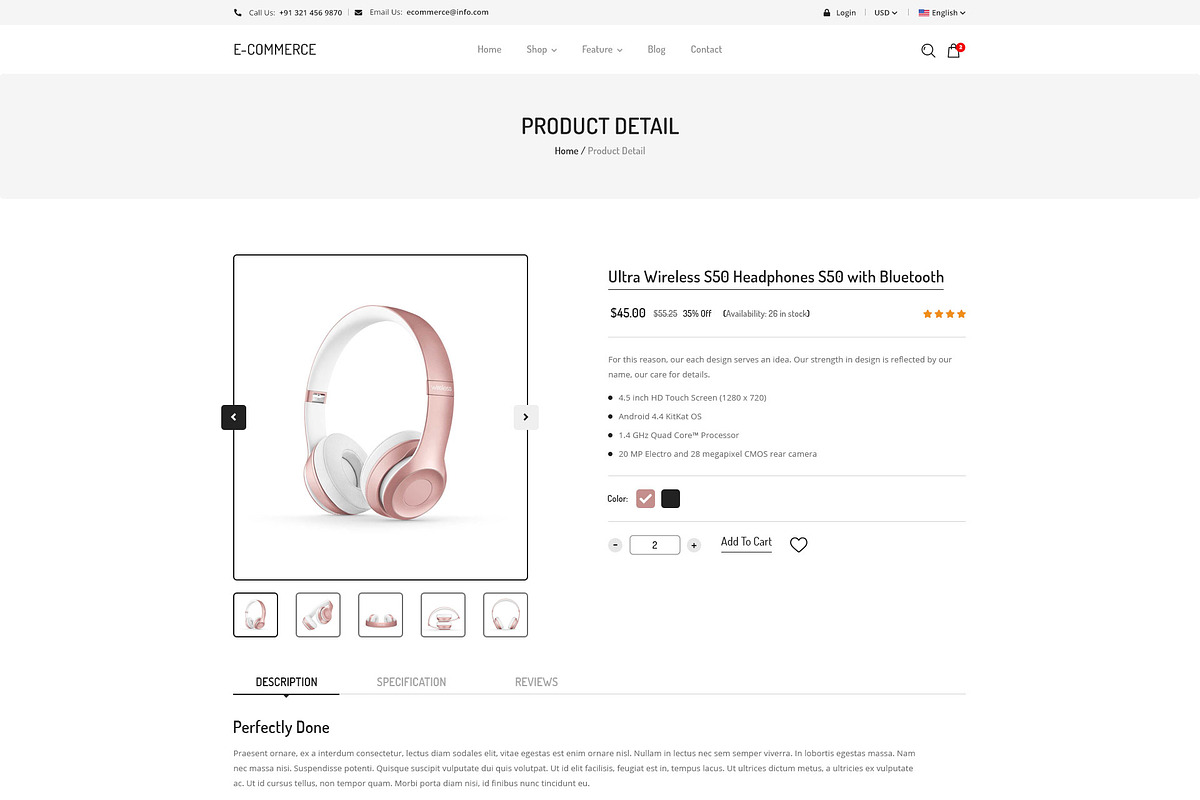 Ecommerce Marketing Template Design, a Landing Page Template by Neha Guleria (Photo 4 of 5)