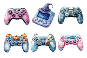 Halloween Gaming Controllers Clipart, an Illustration by Daily.Designs (Thumbnail 5 of 5)