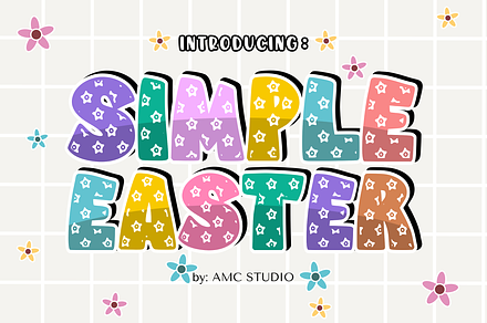Simple Easter - Kids Font Types, a Font by AMC STUDIO