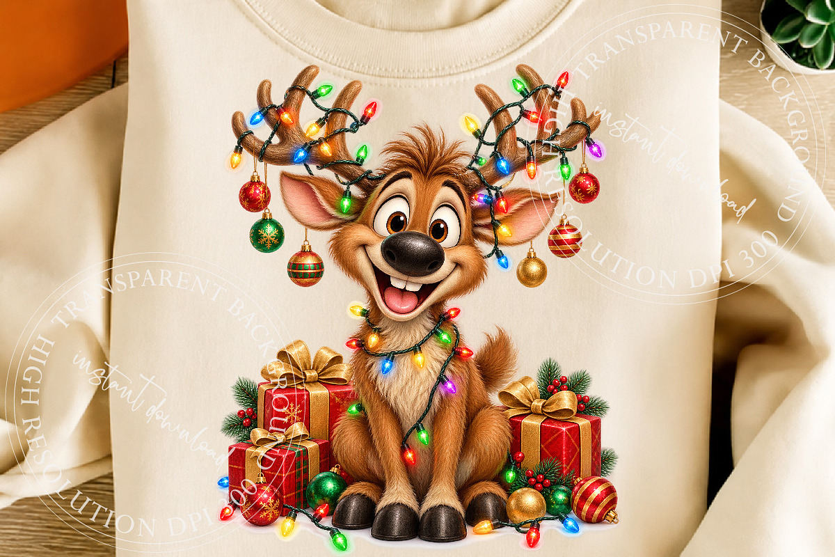 Whimsical Christmas Dogs Clipart, a Work Illustration by SinaCreation (Photo 2 of 6)
