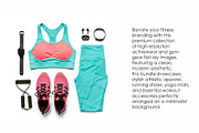 Activewear & Gym Gear Flatlay Set, a Sport Illustration by StockVerse Creative (Thumbnail 2 of 3)