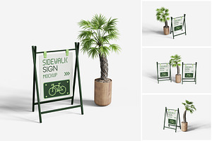 Sidewalk Sign Mockup