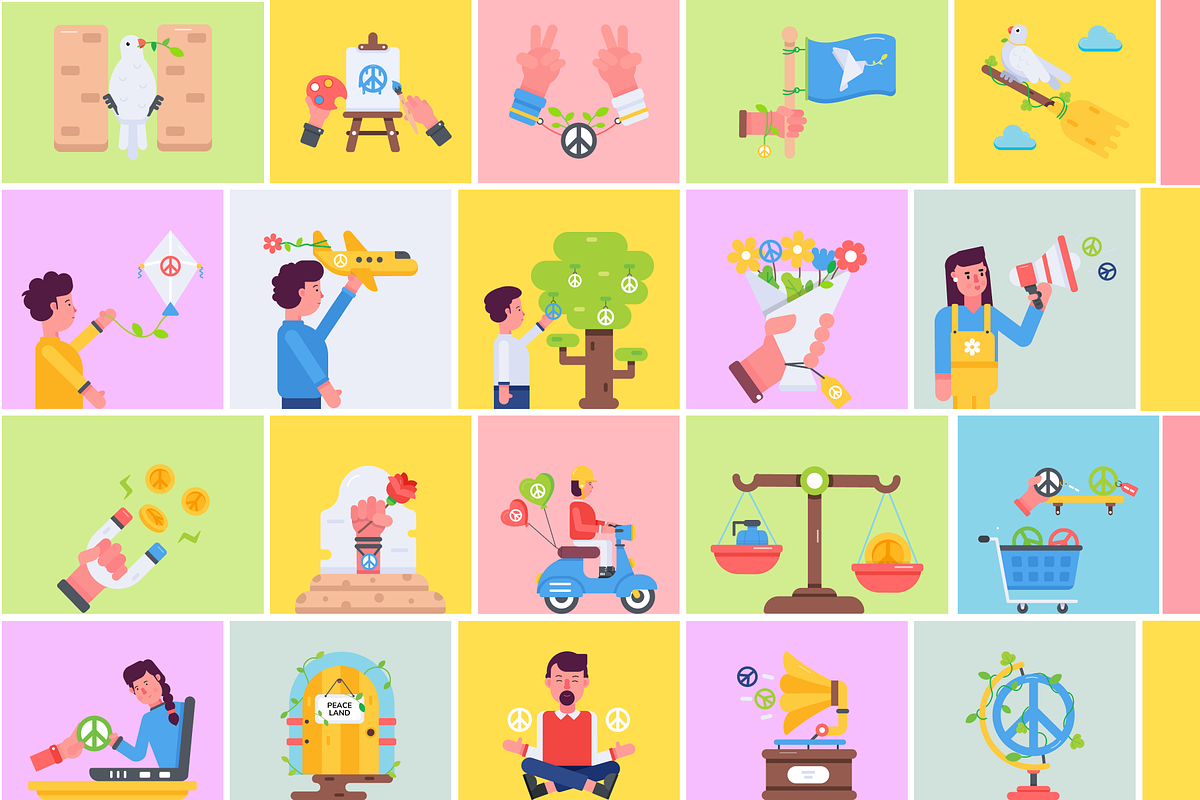 Animated Peace Icons, a Duotone Icon by Prosymbols (Photo 5 of 10)