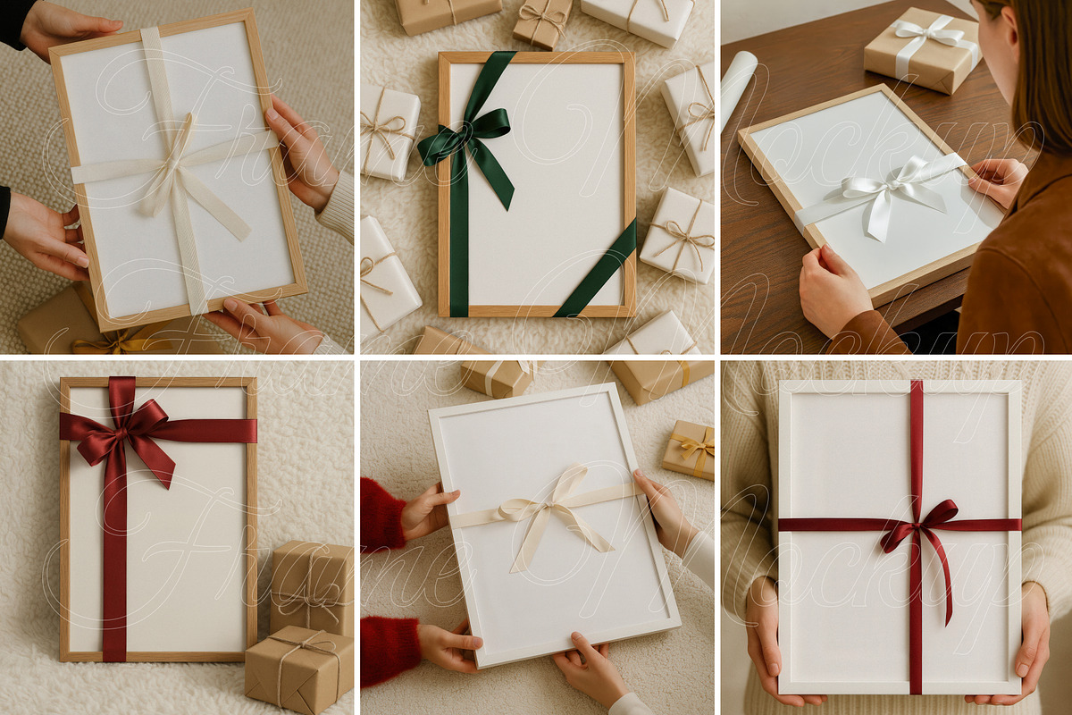 RIBBONS Minimal Holiday Mockup Set, a Product Mockup by SigaSigaMockup (Photo 2 of 4)