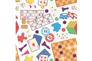 Games elements pattern. Board game, a Graphic by Valerie Bodnar