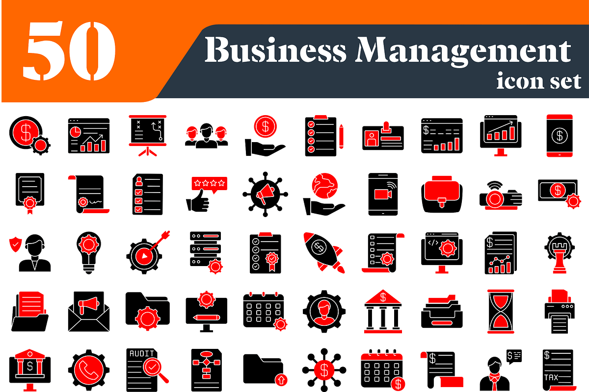 Business Management Icons Bundle, an Outline Icon by EllaMaiyaali (Photo 2 of 2)