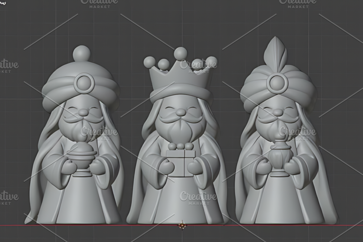 Christmas Nativity Scene & Wise Men, a Characters & Person 3D Model by Design Station (Photo 5 of 6)