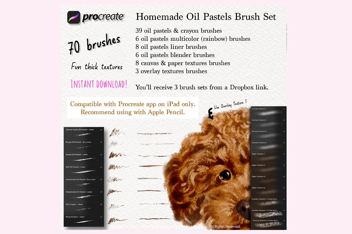 Procreate Homemade Oil Pastels Brush, a Brush Add-On by Fashion Workshop Bkk (Photo 3 of 14)