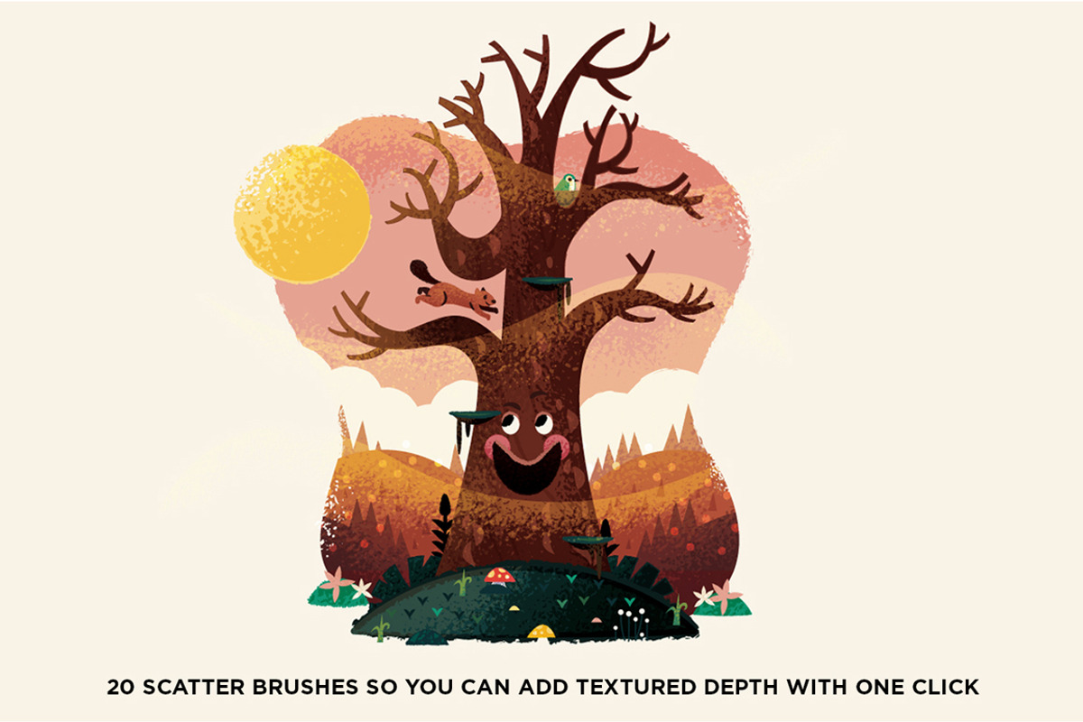 Gouache Shader Brushes | Illustrator, a Brush Add-On by RetroSupply Co. (Photo 7 of 14)