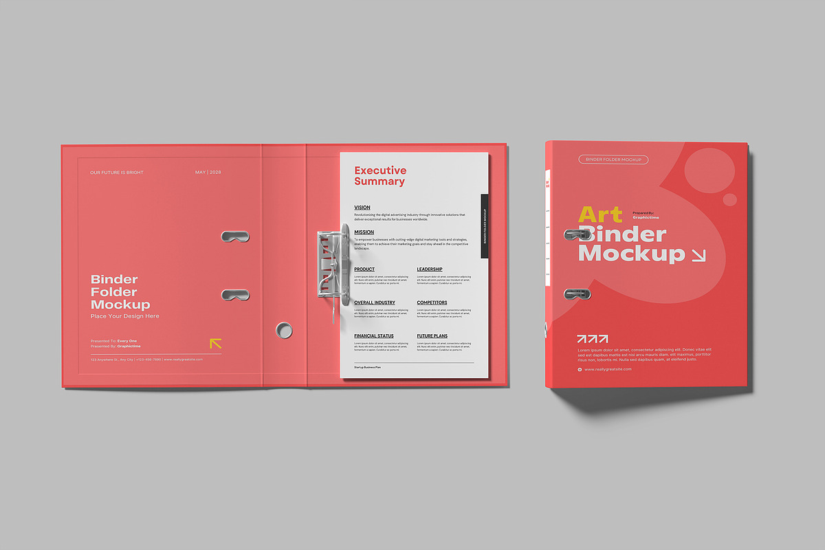 Binder Folder Mockup, a Books & Magazine Mockup by graphictime (Photo 9 of 10)
