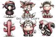 Whimsical Western Animal Clipart, an Illustration by Craft Nest (Thumbnail 7 of 8)