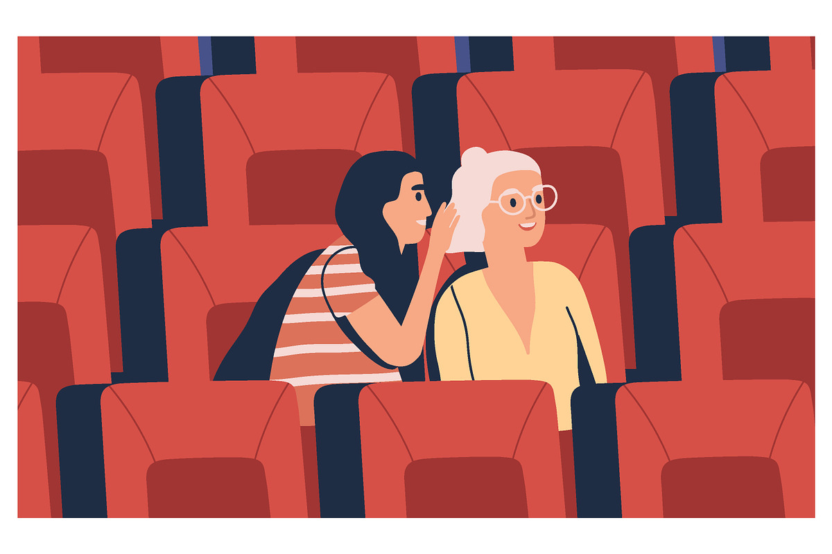 Girls at the cinema, a Person Illustration by Good Studio (Photo 1 of 3)