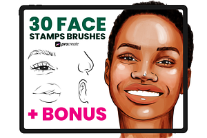 Arfican American Woman Stamp Brushes