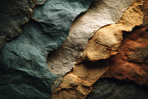 Textured Paper Abstract Art Deep Col, a Photo by Pixeness Studio