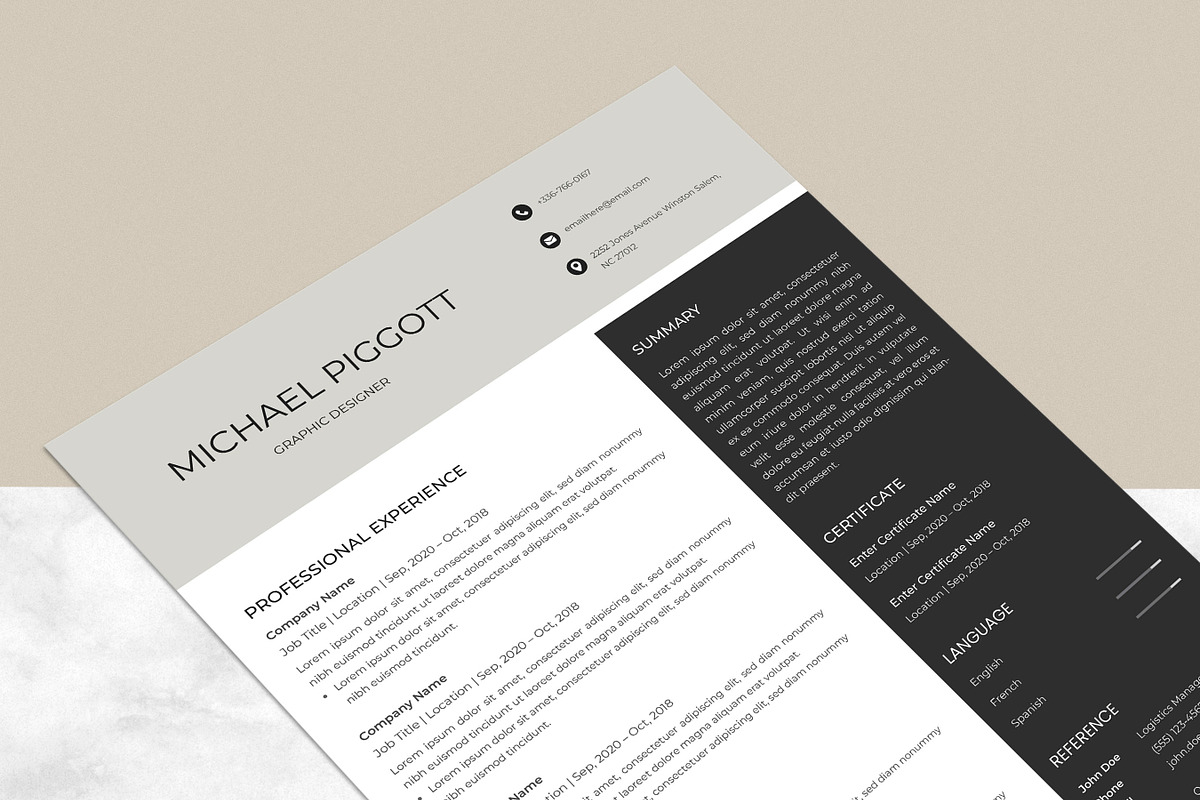 Resume/CV, a Resume Template by Anjum Ilyas (Photo 3 of 7)