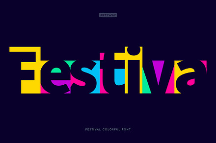 Festiva Font, a Font by artyway