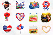 Memorial Day Sublimation Clipart, an Illustration by RobertsArt (Thumbnail 3 of 7)