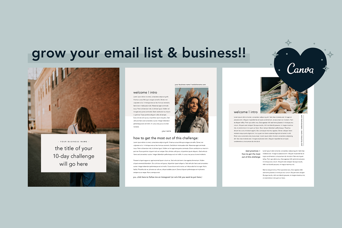 10 Day Challenge Lead Magnet | Canva, a Magazine Template by molly ho studio (Photo 2 of 6)