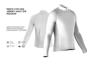 Men's Cycling Jersey Mockup