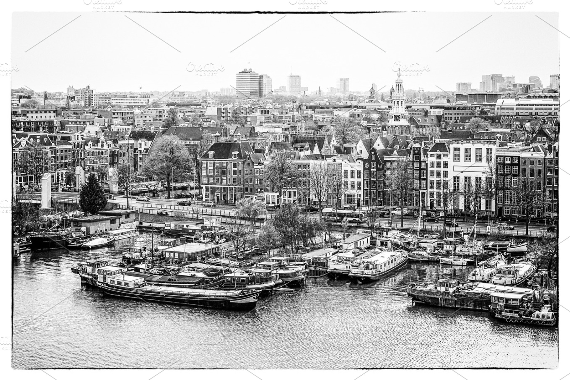 Amsterdam cityscape stock photo containing amsterdam and cityscape