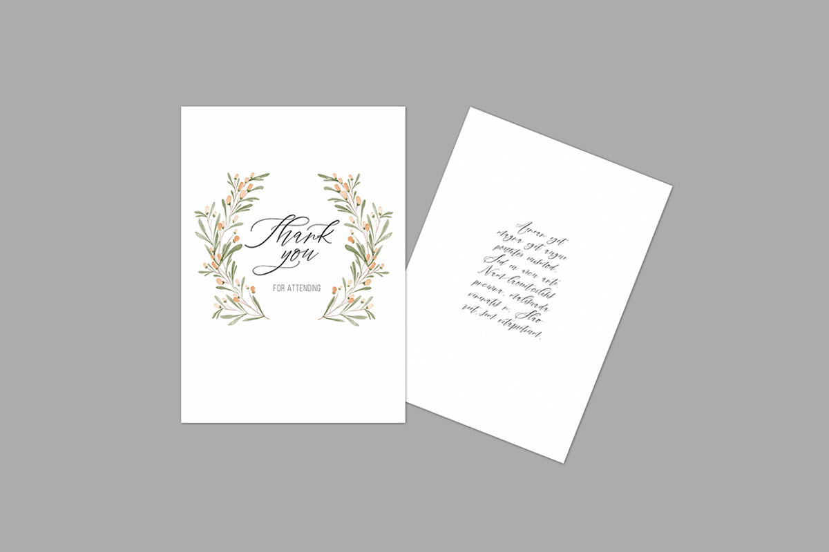 Elegant Botanical Wedding Stationery, an Invitation Template by McLittle Stock (Photo 6 of 6)