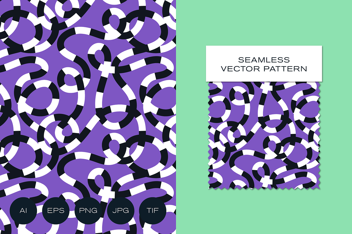 Black and White Curvy Lines Pattern, a Pattern Graphic by Rxmi Studio (Photo 1 of 3)