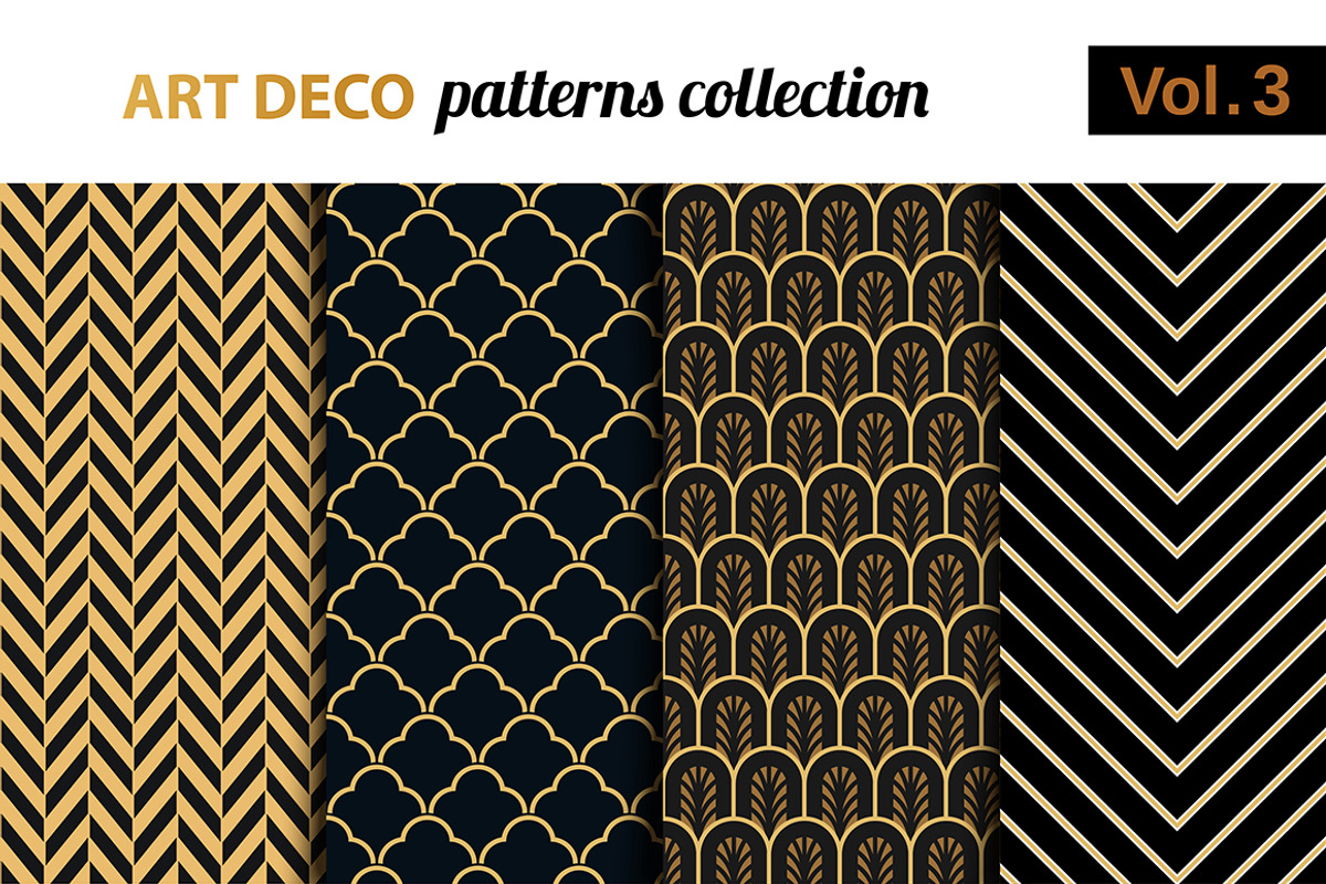 Art Deco vector patterns set 3, a Pattern Graphic by LoveDesignShop