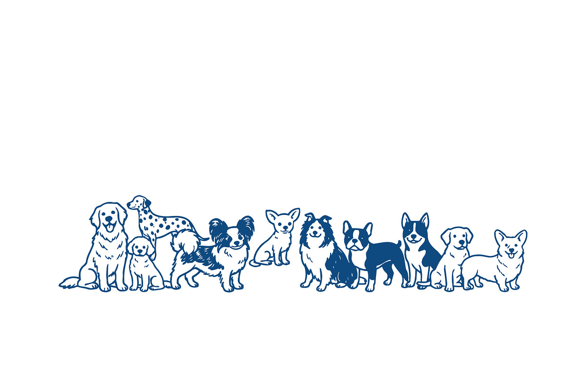 Charming Dog Head Illustrations, a Work Illustration by CarWrap design (Photo 1 of 3)