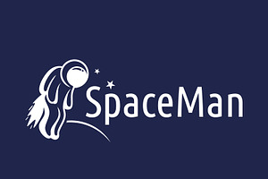 Space Man Logo Template