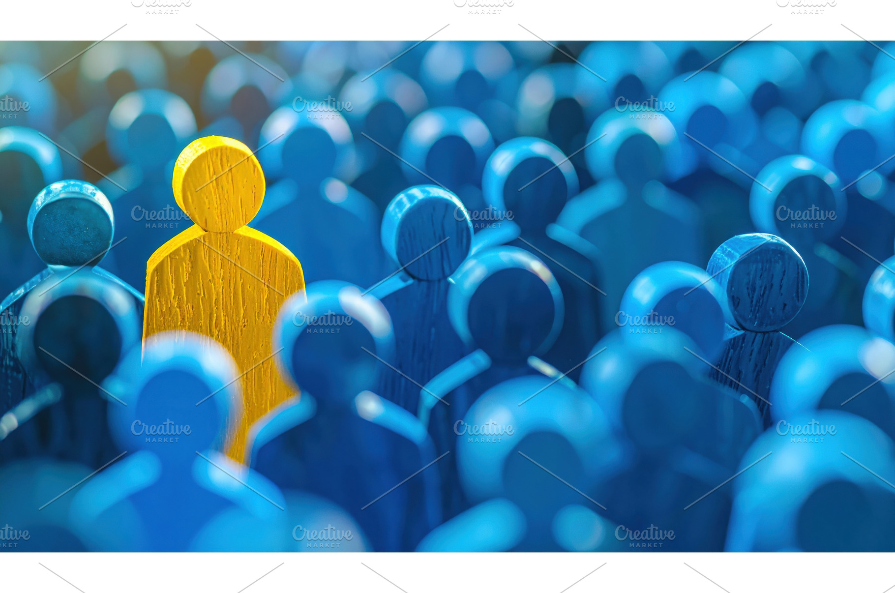 A symbolic standout figure in bright, an Abstract Photo by Igor Tichonow
