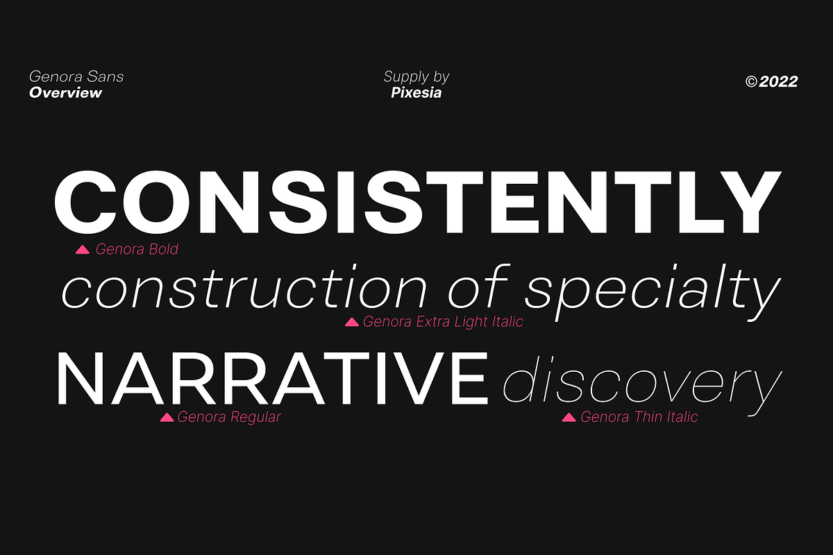 Genora Sans Serif Font Family, a Sans Serif Font by Pixesia Studio (Photo 8 of 15)