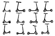 Electric scooter silhouette, a Transportation Illustration by abu67222 (Thumbnail 1 of 13)