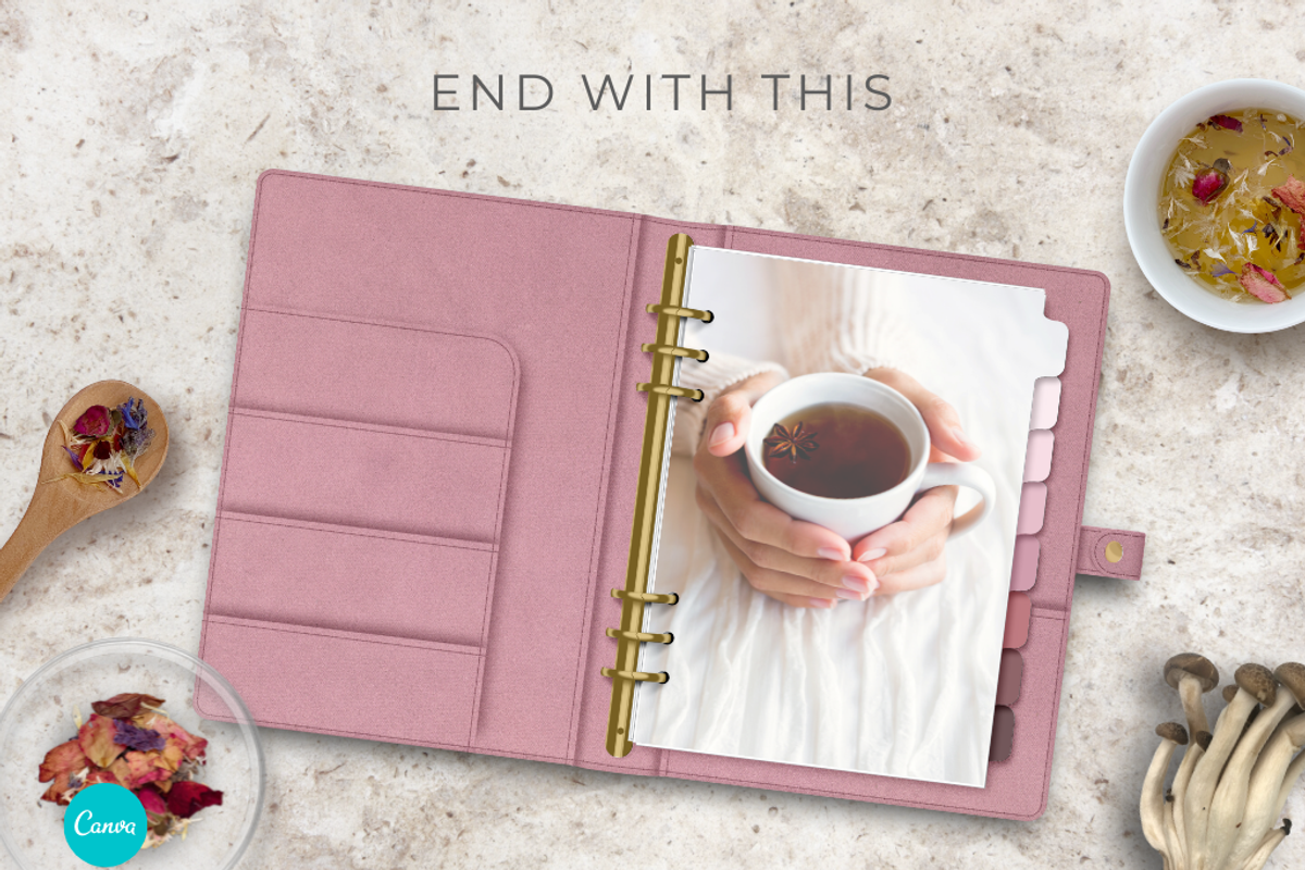 Ring Bound Planner Mockup for Canva, a Books & Magazine Mockup by Mockup Scene (Photo 10 of 22)