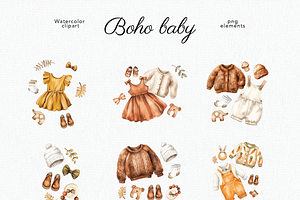 Watercolor Boho Baby Clothes