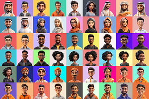 125 Animoji Style Avatars