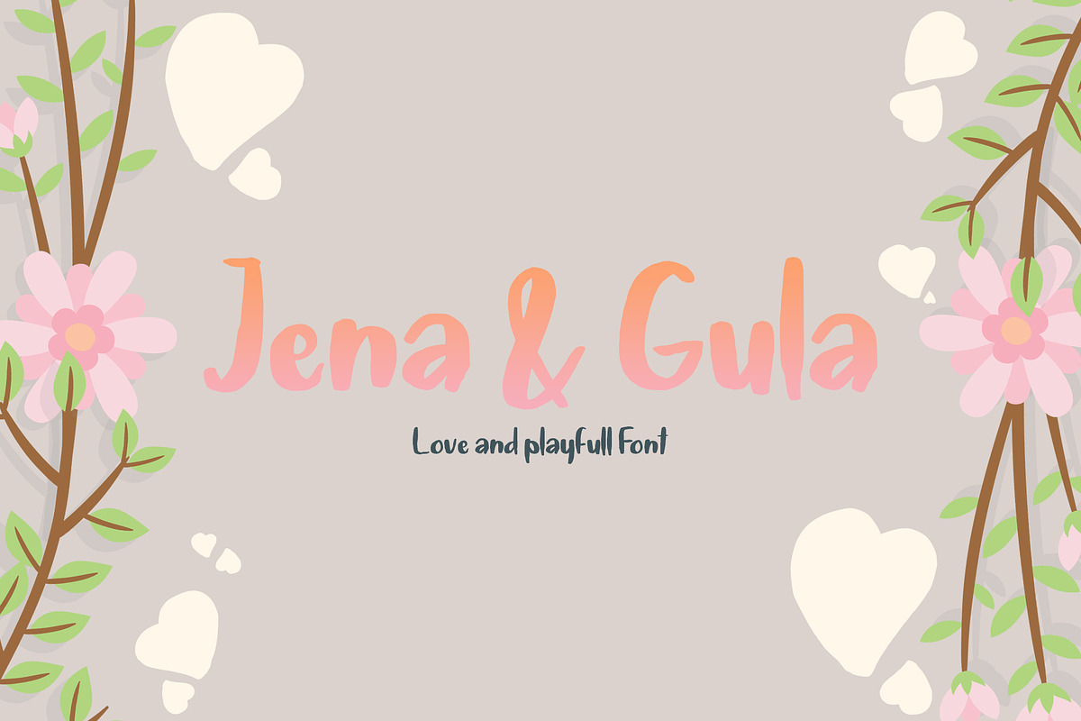 Jena & Gula | Love and Playfull Font