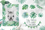 Cute Zebras Watercolor Jungle, an Animal Illustration by Ann Art Houze (Thumbnail 3 of 13)