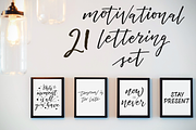 21 Mindfulness Lettering Quotes, an Object Graphic by Frayart (Thumbnail 1 of 9)