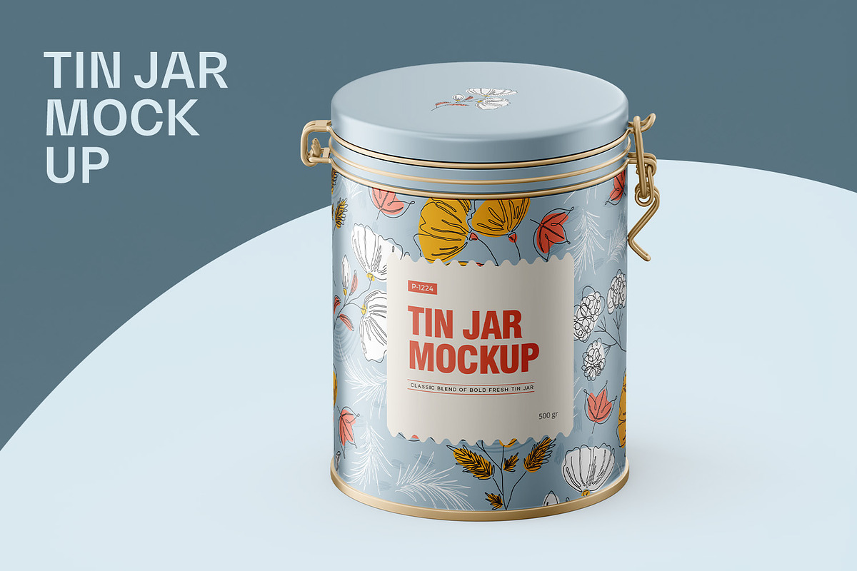 Tin Jar With Locking Lid Mockup, a Cups & Container Mockup by Ram Studio LLC (Photo 12 of 14)