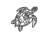 World Map Sea Turtle Bundle, an Illustration by Gaye Art (Thumbnail 13 of 31)
