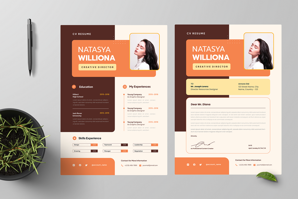 Bereta Creative Director CV Resume, a Resume Template by Annora Studio (Photo 2 of 5)