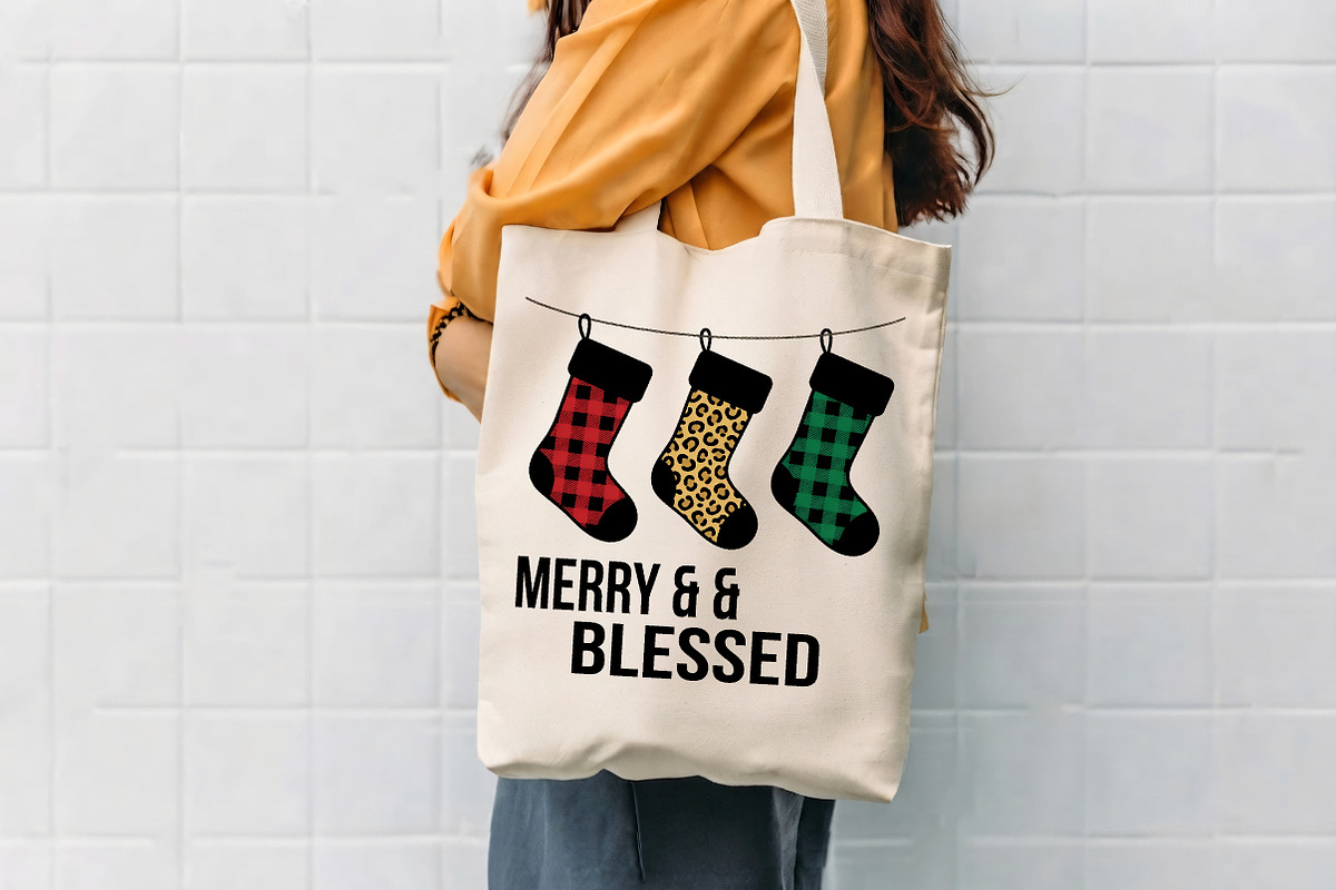 Merry And Blessed Stockings PNG, a Seasonal Illustration by CrexoraLab (Photo 4 of 4)
